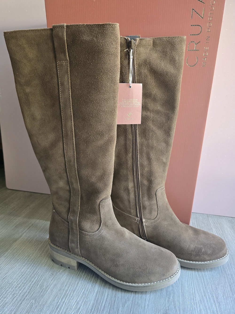 Geniuine Suede Boots in Brown